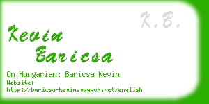 kevin baricsa business card